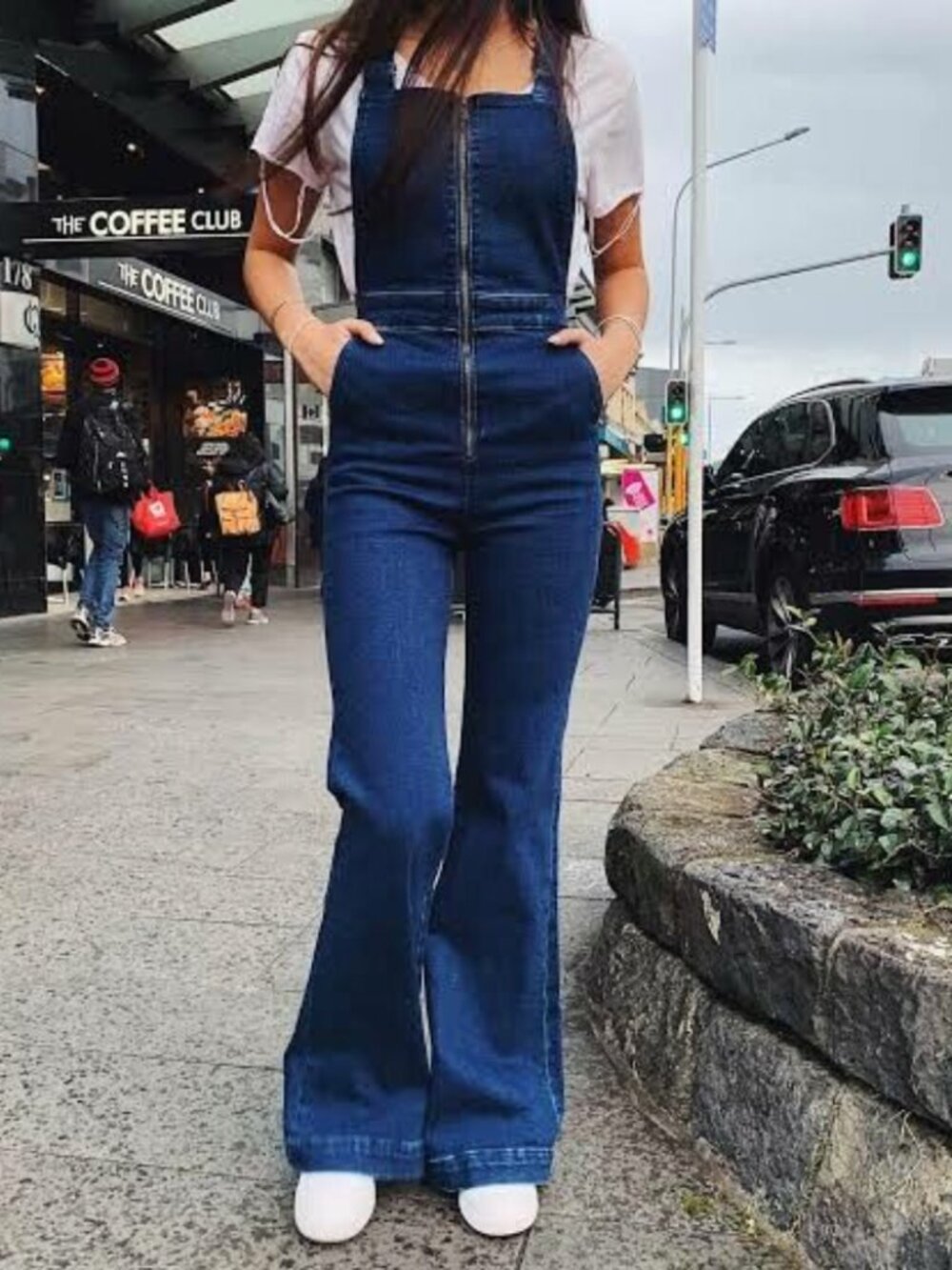 Rolla's Eastcoast Flare Overall in French Blue 24